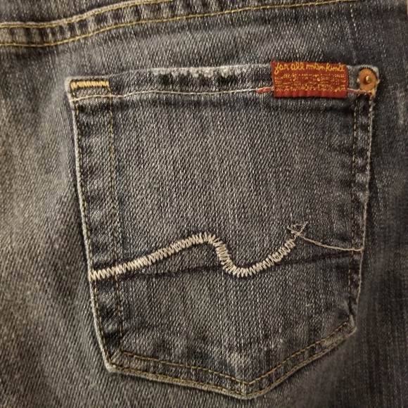 7 for all Mankind dark wash straight leg jeans - Picture 6 of 7